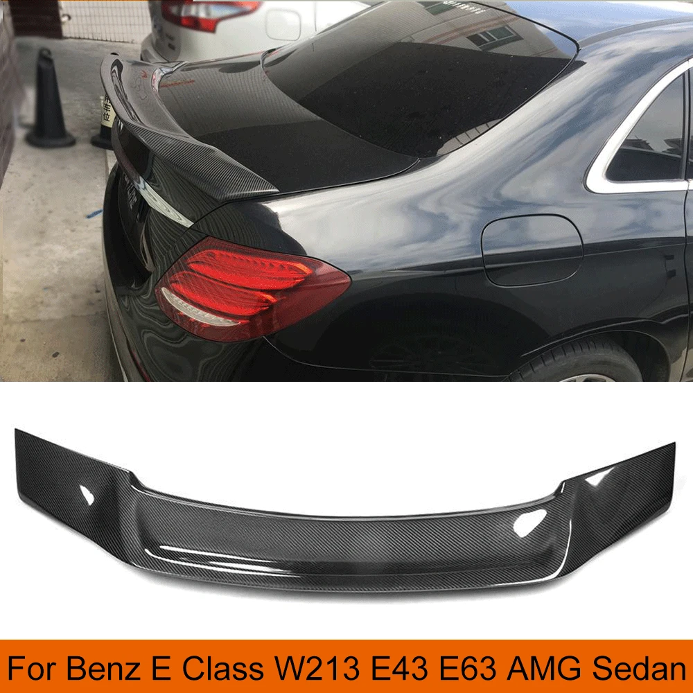 

Rear Spoiler for Mercedes-Benz E Class W213 E200 E400 E43 E63 AMG Sedan 4 Door 2016 - 2019 Trunk Lip Wing Carbon Fiber / FRP
