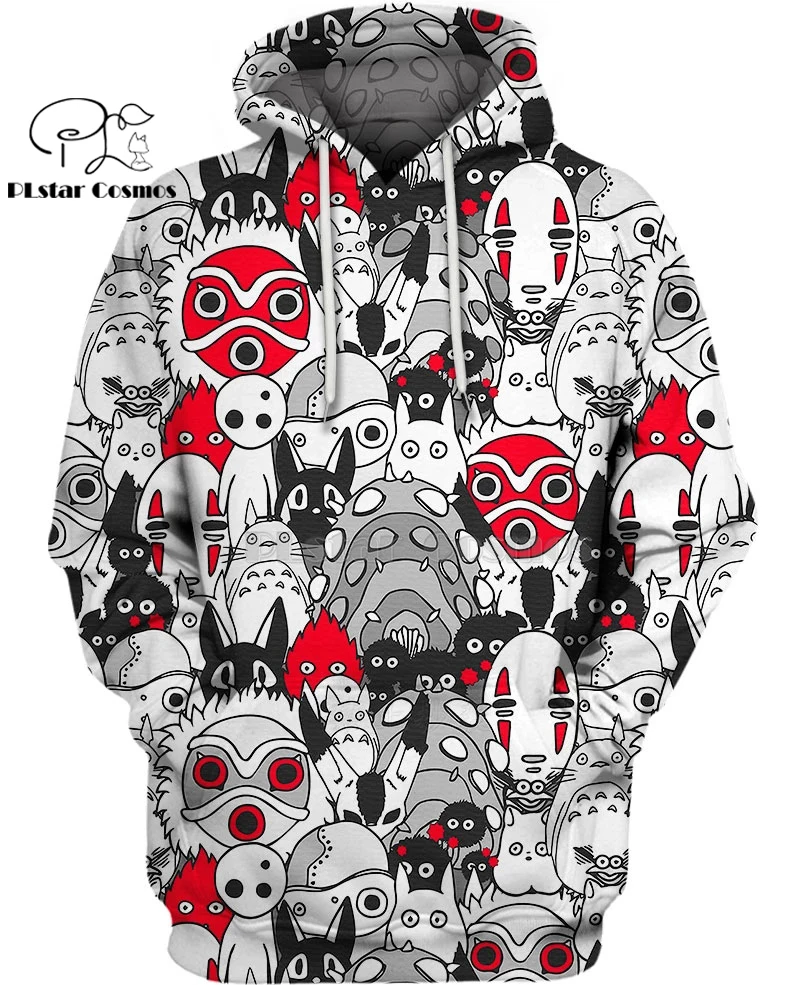 PLstar Космос очаровательные создания ghibli merch studio ghibli 3d толстовки/Толстовка зима осень Забавный Harajuku уличная одежда