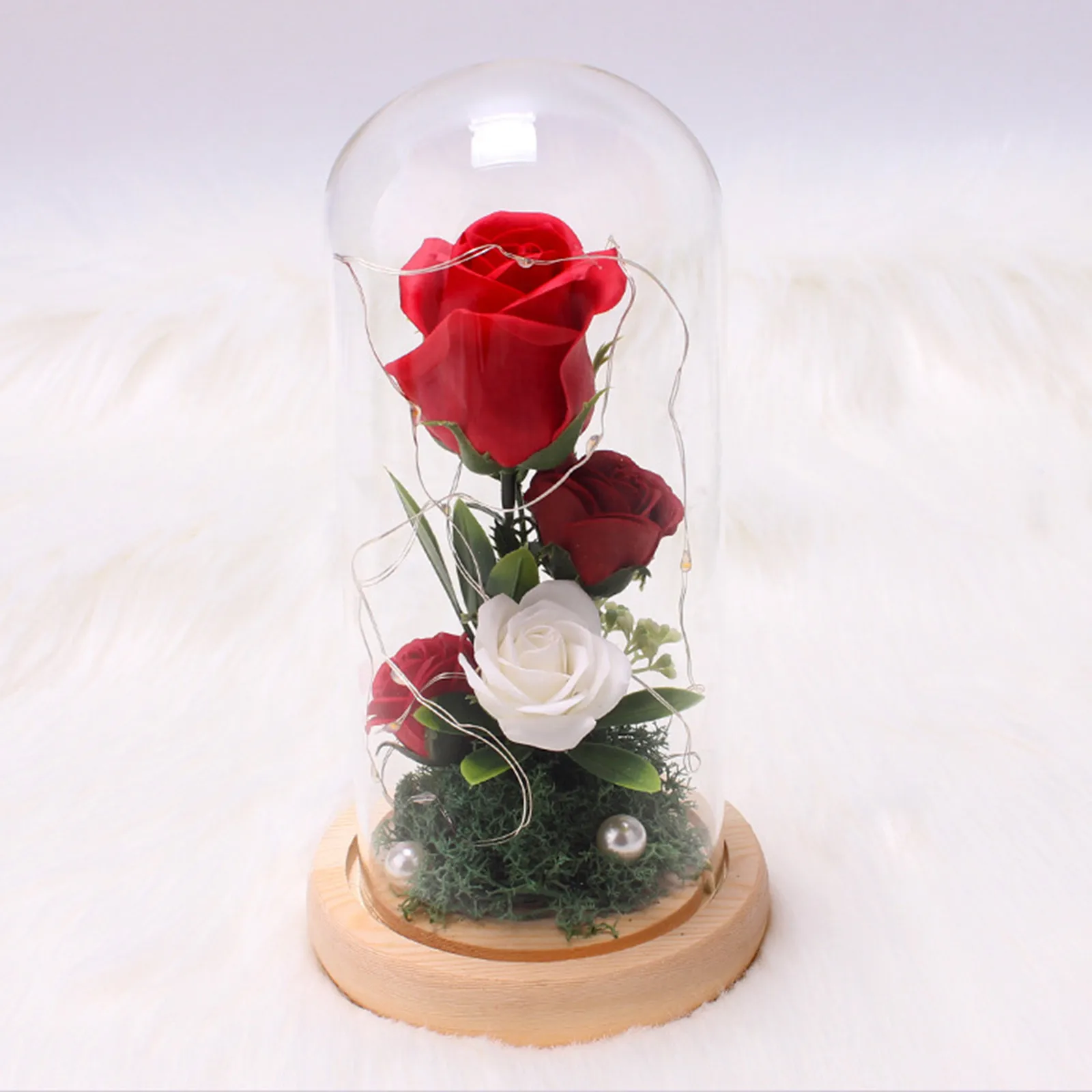 Подарок на день Святого Валентина Светодиодный светящийся в темноте стеклянный