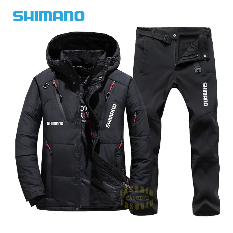 

Рыболовный костюм Shimano, Мужская бархатная одежда для рыбалки, утепленное теплое пальто, рыболовная рубашка, одежда для зимней рыбалки, Хлопк...