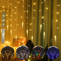 christmas lights garland led icicle garland curtain waterfall light outdoor decoration wedding party fairy garlands for new year