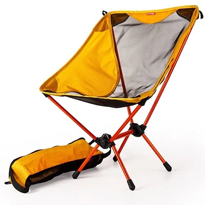 저렴한 휴대용 노란색 좌석 경량 낚시 의자, 캠핑 의자 접이식 야외 가구 정원 게임 초경량 의자