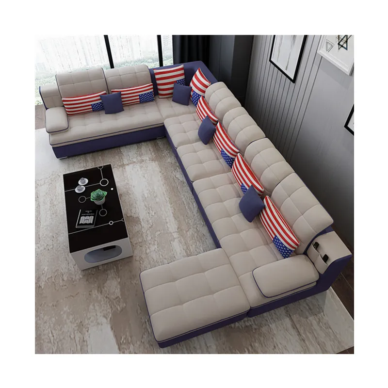 Американский Классический дизайн семейная комната ткань диван |