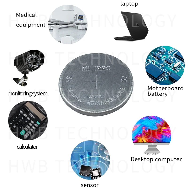 5 шт./лот ML1220 3V аккумуляторные батарейки Бесплатная доставка! | Электроника