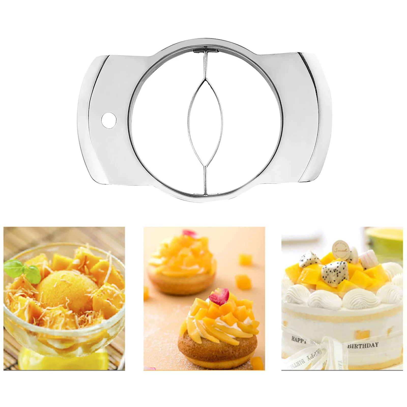 

1pc Creative Stainless Steel Mango Cut Kitchen Mango Splitter Fruit Peach Slicer Cutter Kitchen Stuff Kitchen Gadget Accessories
