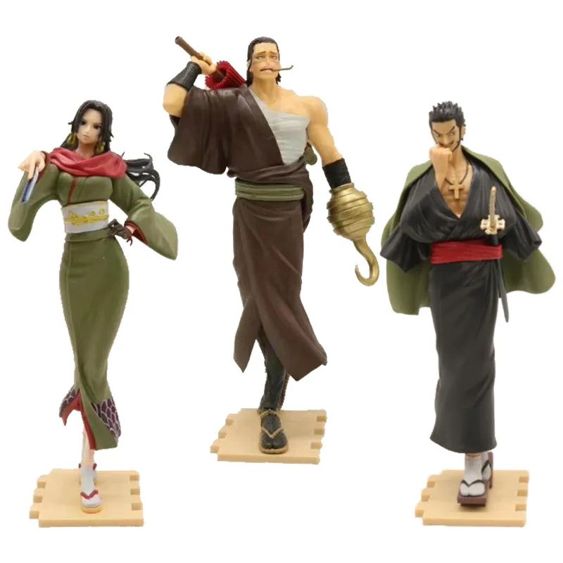

20 CM One Piece Treasure Cruise World Journey Vol.3 Dracule Mihawk Boa Hancock Sir Crocodile Action Figure PVC Model Toys Doll