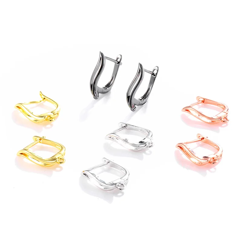 

JunKang 1pair thread piercing shaped ear buckle for jewelry making DIY materials women earring accessories