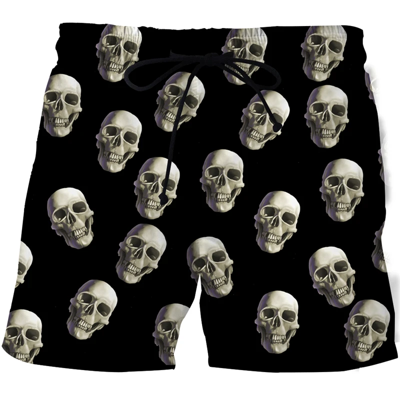 

New Creative personality Skull art Men shorts 3D Printing beach pants Summer Quick-dry Mens Swimming trunks sports board shorts
