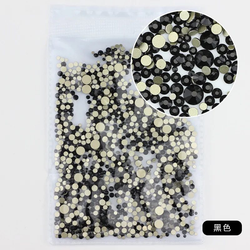 SS3-SS10 1440 шт. прозрачный кристалл AB золото 3D Б ез исправлений для ногтевого дизайна