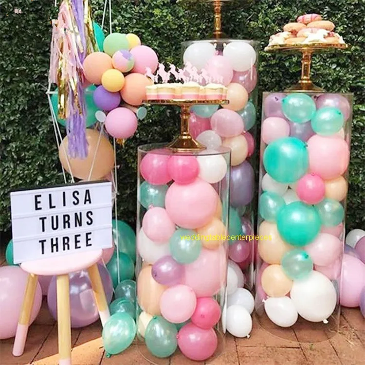 3 шт./компл.) прозрачный кристалл акриловый цилиндр пьедестал круглый плинтус для