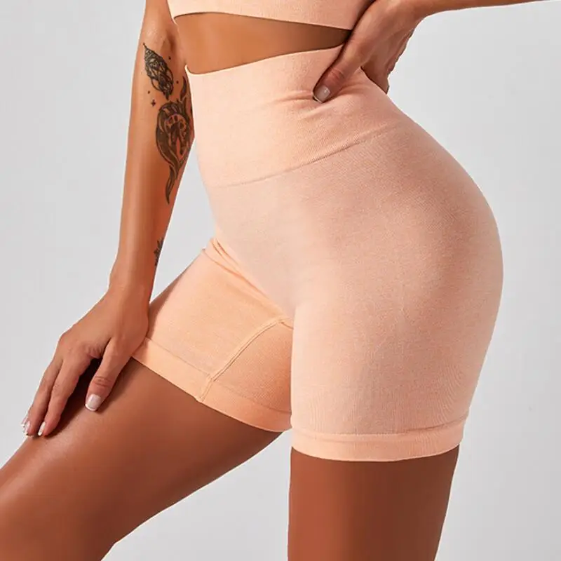 Новые стильные бесшовные леггинсы с высокой талией шорты для спортзала фитнеса