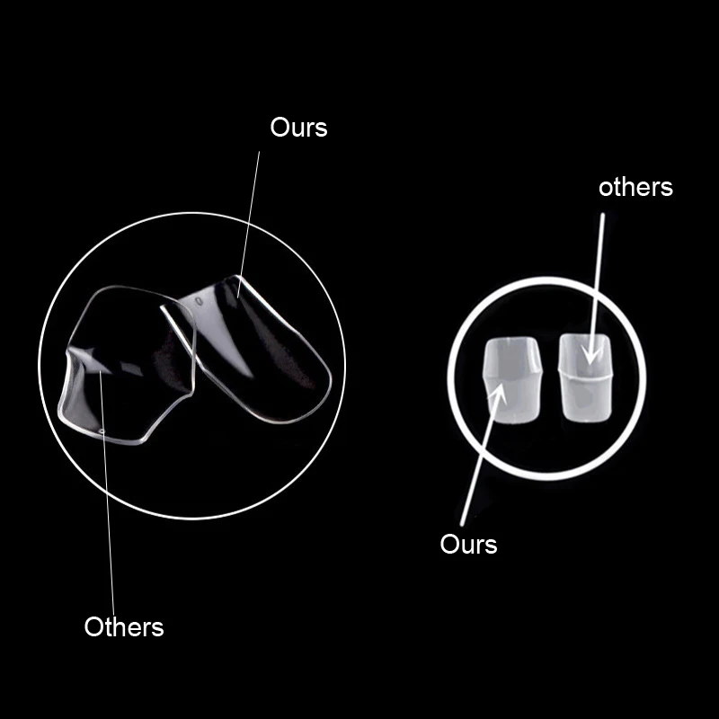 600 шт./пакет светлый гвозь советы миндаля Стиль накладные ногти длинные стилет