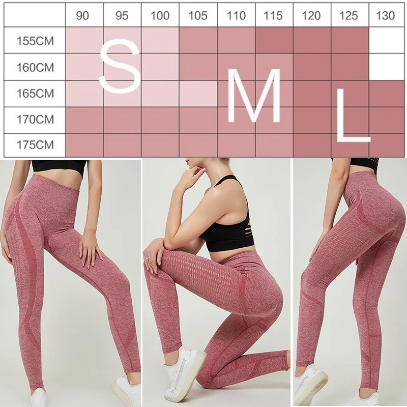 Женские однотонные спортивные Леггинсы с высокой талией Бесшовные штаны для