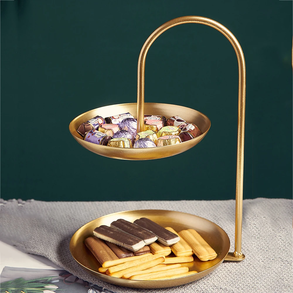 

Поднос для хранения из нержавеющей стали золотого цвета, многофункциональный креативный десертный столик, поднос для сладостей, закусок, в...