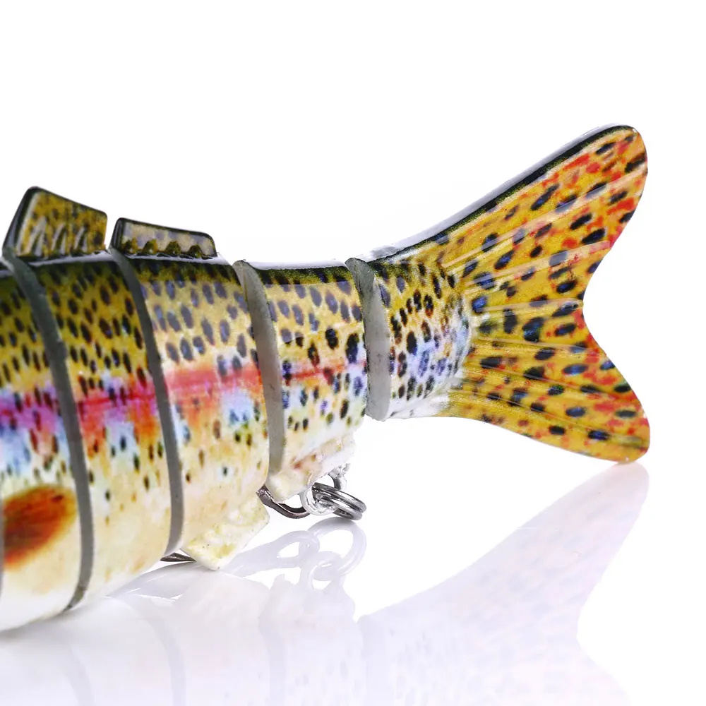 Наощуп 1 шт. приманка для ловли рыбы высота каблука 10 см 20 гр. 3D глаза 6 сегментов