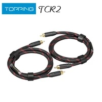topping tcr2 rca cable 6n single crystal copper gold plated rca professional audio cable