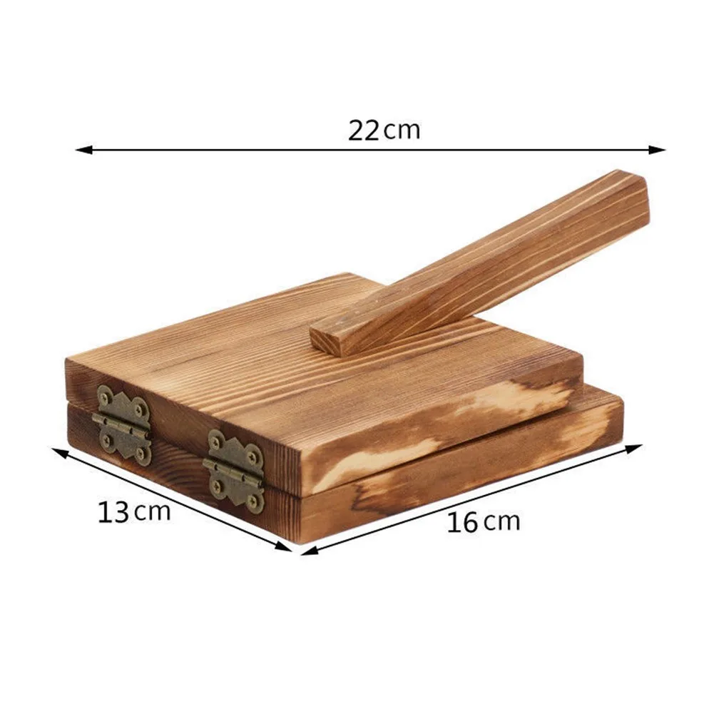 

1pc Wooden Mini Dough Pressing Tool Dumpling Wrapper Presser Skin Press Tool Making Kitchen Cooking Gadget Baking Pastry Tool