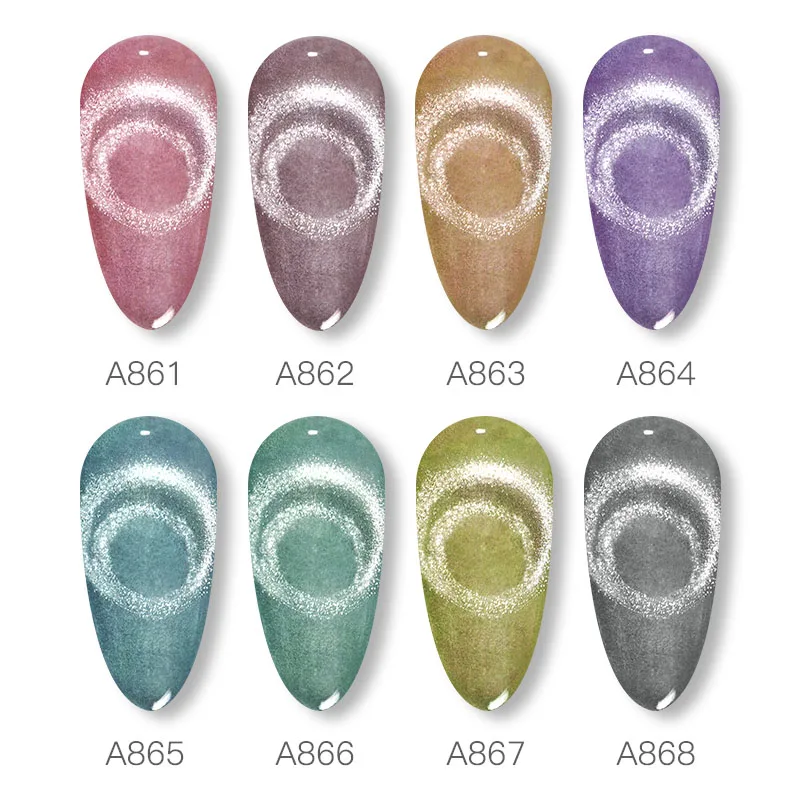 Магнитный Гель лак для ногтей ROSALIND блестящий 9D кристалл кошачий глаз набор