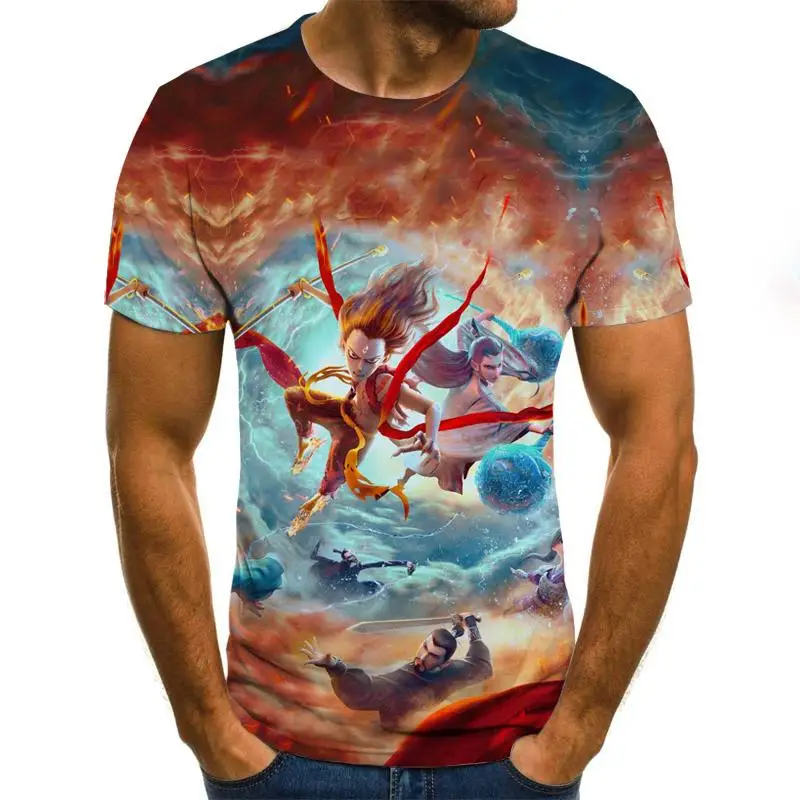 

2020 Summer Newest 3D Printed T Shirt Men Joker Casual Male tshirt Short Sleeve Funny T Shirts Tops