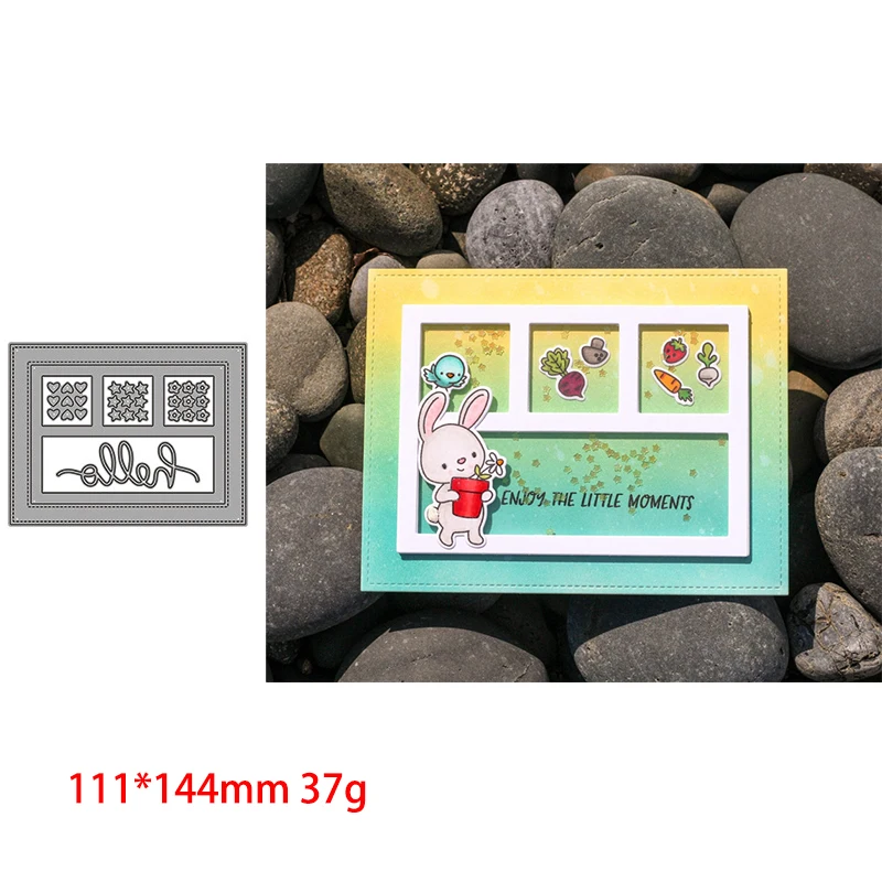 

Rectangular Frame Metal Cutting Dies Scrapbooking Craft Mold Cut Die Stencil Handmade Paper Card Make Template New Design