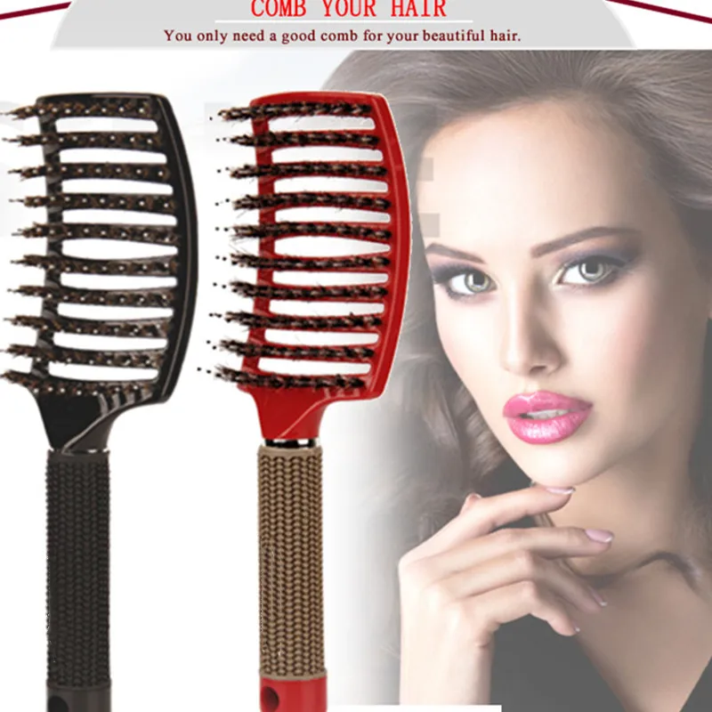 Женская щетка для волос массажная расческа влажных профессиональная в салоне