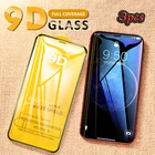 Закаленное стекло 9D для iPhone 11, 12, 13Pro Max, Mini, XR, XS Max, 6S, 7, 8 Plus, SE2020, 3 шт.