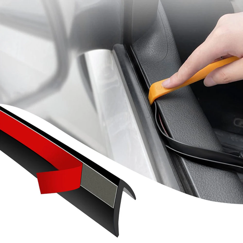 

Car Window Seal Strip V Shape Car Side Window Sealing Strip Auto Rubber Side Window Filler Noise Insulation Weatherstrip Sealant