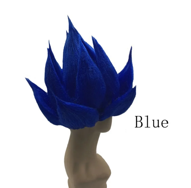 Hot Anime Short Sky Blue Red Black Yellow Golden cosplay wig for children kids Carnival Halloween party Wigs Cosplay hair greek goddess costume
