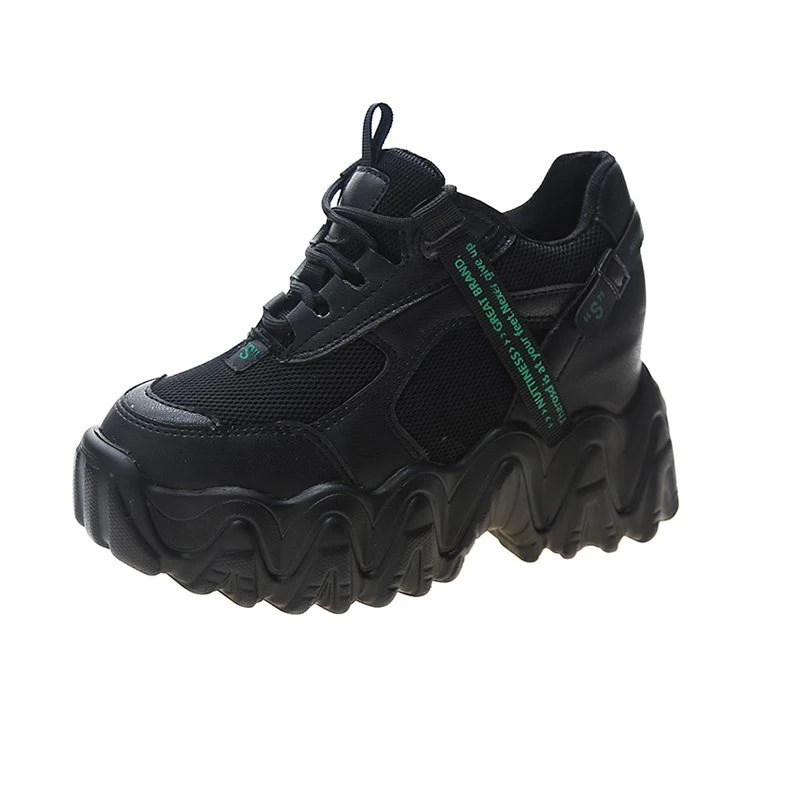 

Women Wedge Sneakers Fashion Platform Chunky Shoes 8cm Height Increasing Tenis Female Designers Sports Casual Shoes Woman 2020