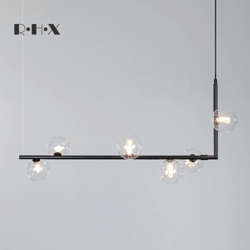 Современная люстра со стеклянными шариками потолочные светильники современная
