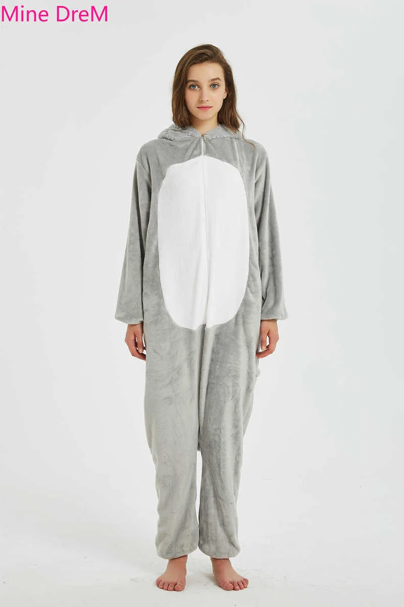 Кигуру Ми аниме Маус комбинезон для взрослых унисекс Фланелевая Пижама сна