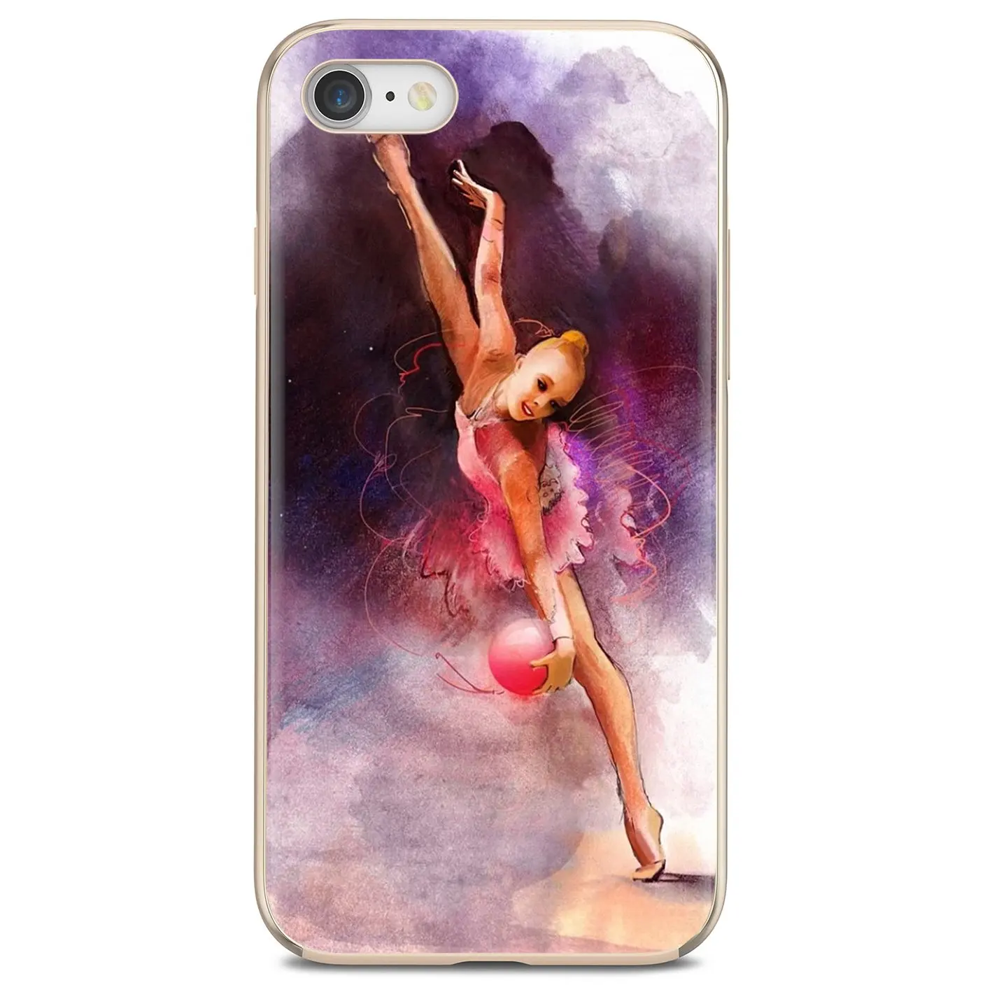 Гимнастический масляный рисунок тонкий силиконовый мягкий ТПУ чехол для