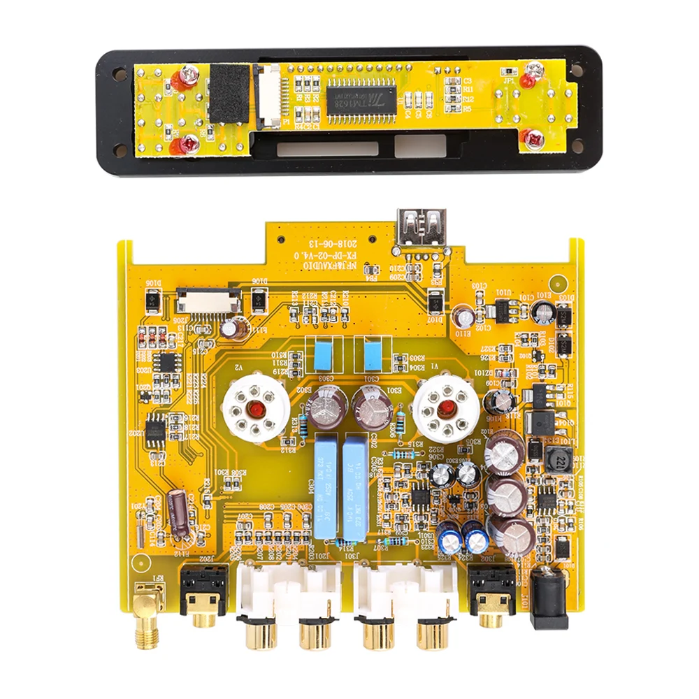 

FX-Audio DP-02 Mini Hifi Preamplifier 6K4 Tube Bluetooth Audio Stereo Preamp Amplifier With Remote Contronl For Home DIY