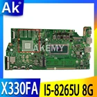 Для ASUS VivoBook S13 X330FA X330FN X330FD S330FA S330FN S330F Laotop материнская плата 8 ГБ ОЗУ I5-8265U GM