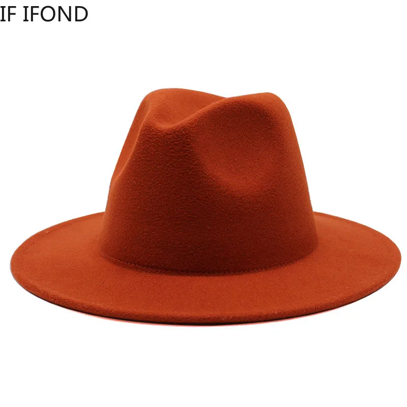 All-match Fedora Hat  Autumn Winter Felt Jazz Hats for Women Men Boy Girls Child Hats Formal Wedding Decorate Panama Cap
