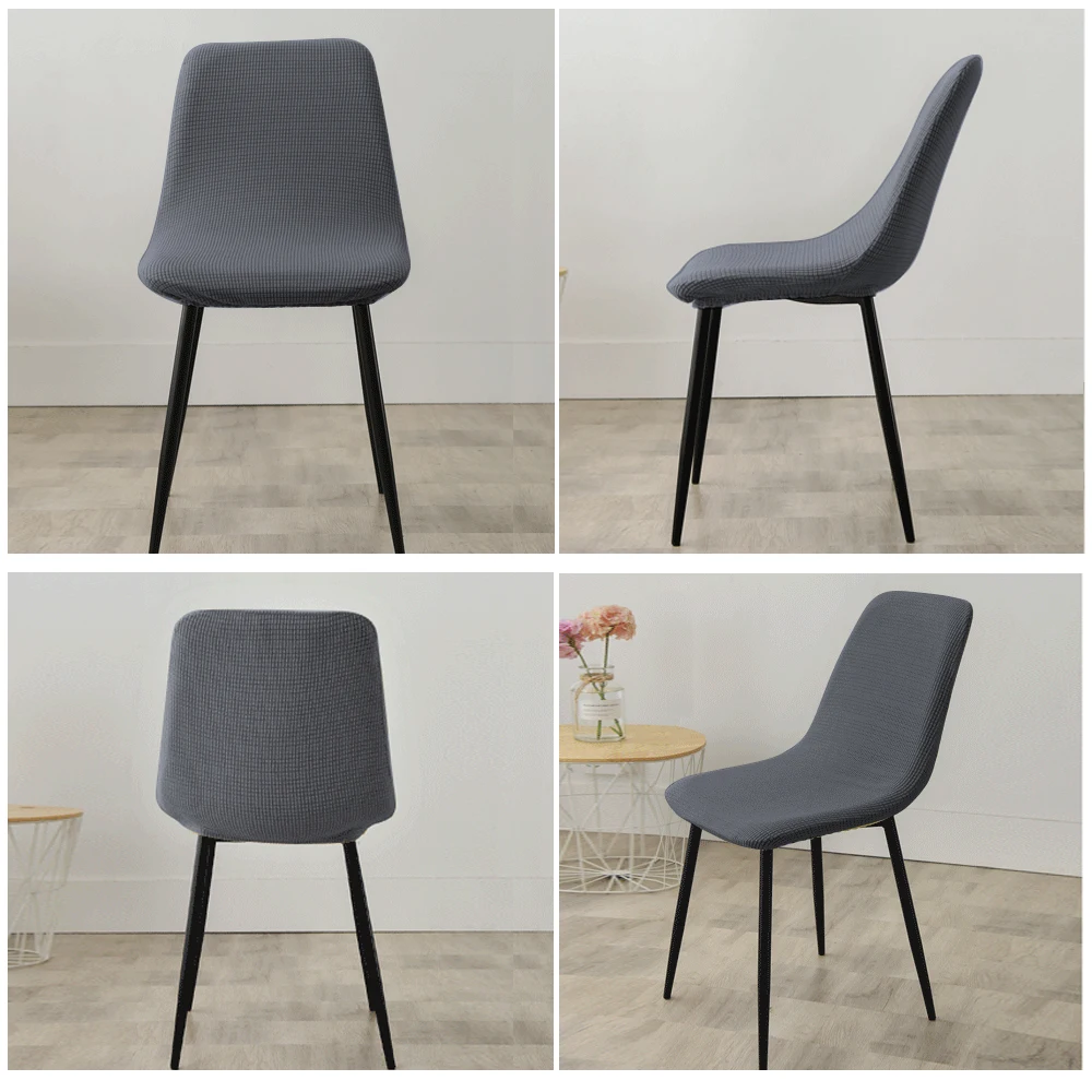 

1/2/4/6 Pieces Polar Fleece Fabric Chair Cover Washable Removable Chair Covers Big Elasticity Slipcovers Stretch Seat Cover