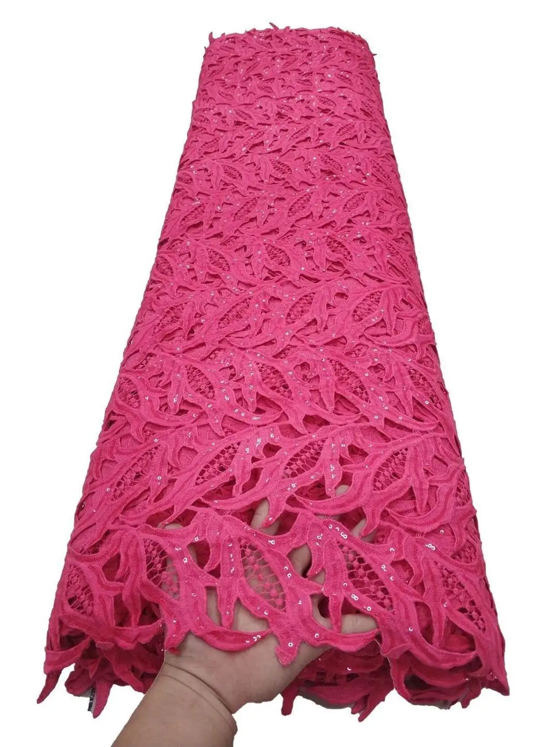 

sequins white african lace fabric 2020 high quality guipure lace latest cotton swiss voile lace french cord lace fabric 5yards