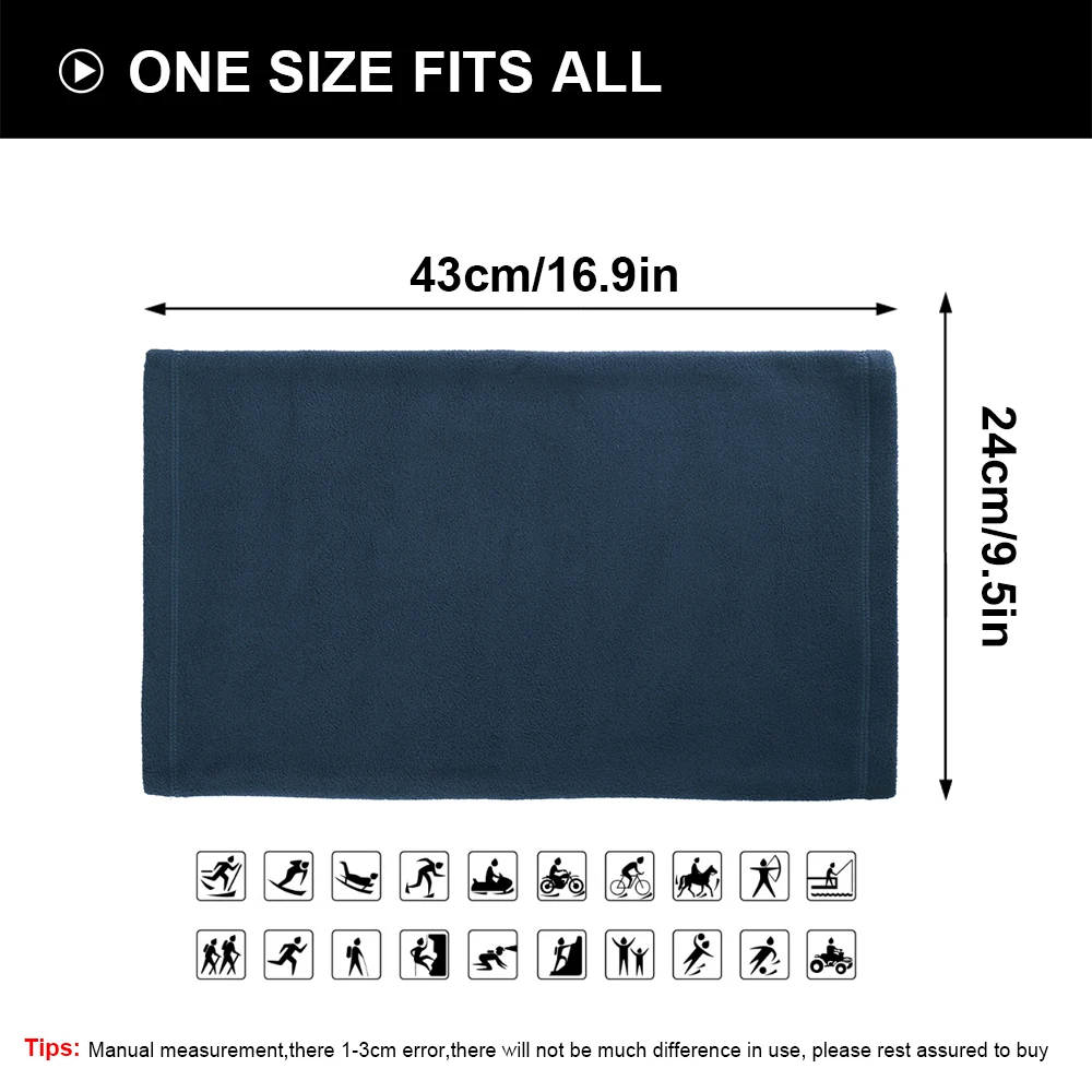 

Winter Warmer Neck Gaiter Half Mask Face Cover Cycling Ski Fleece Hiking Bandana Tube Scarf Running Climbing Snowboard Men Women