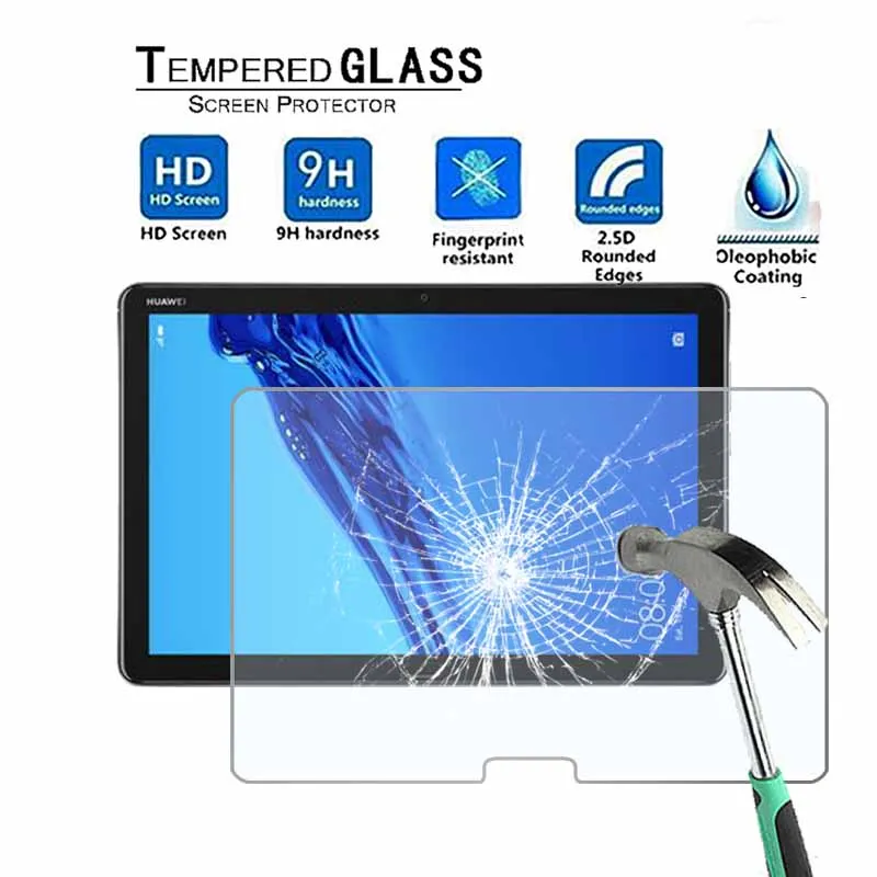 

For Huawei MediaPad M5 Lite 10 - 9H Premium Tablet Tempered Glass Screen Protector Film Protector Guard Cover