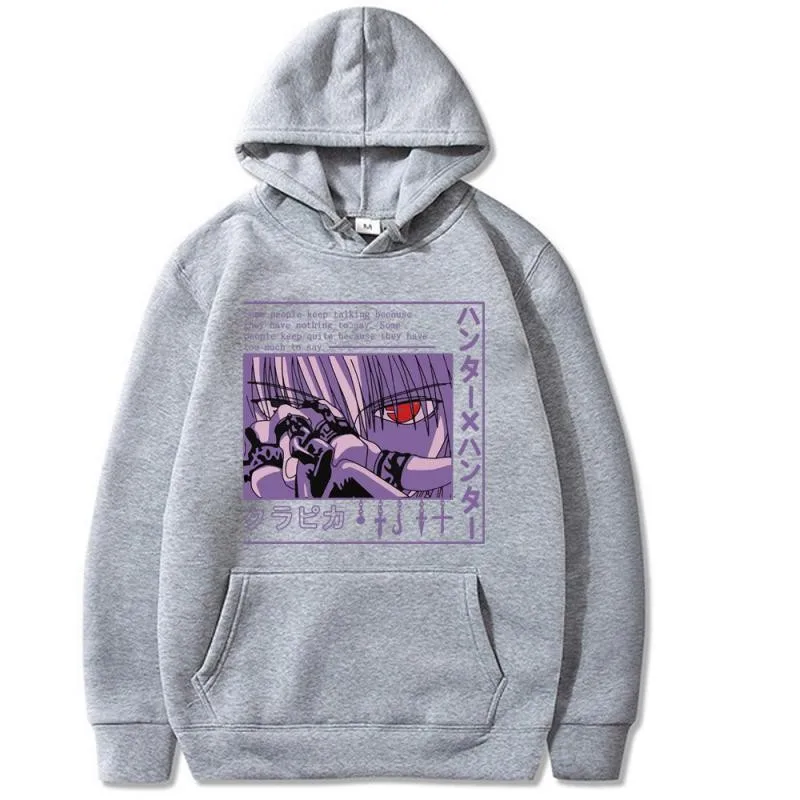 2021 Anime Hunter X hoodie for Men women long Sleeve Manga Kurapika HxH Devil Eye pullover Tops Gift | Мужская одежда