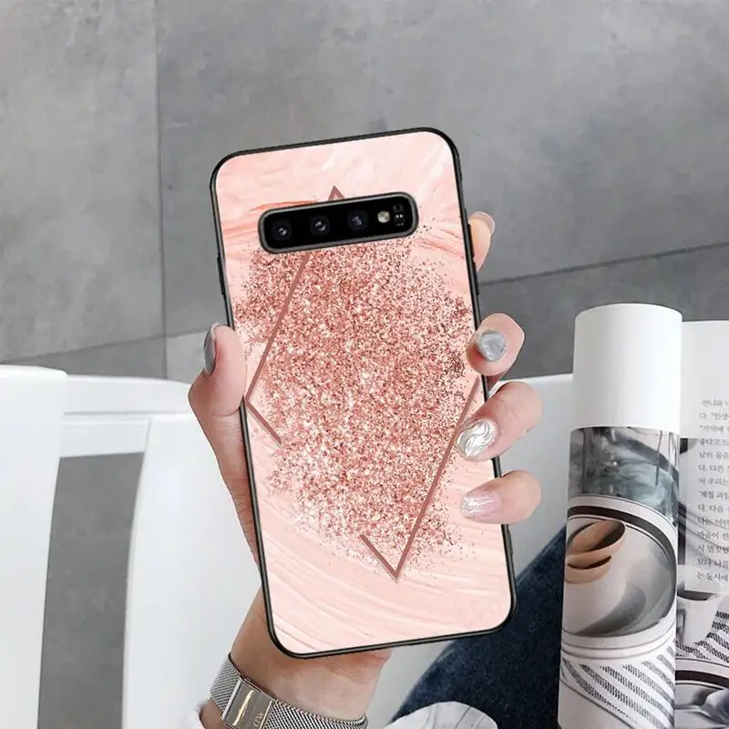 

Gold Rose Love heart Bling Phone Case For Samsung Galaxy S5 S6 S7 S8 S9 S10 S10e S20 edge plus lite