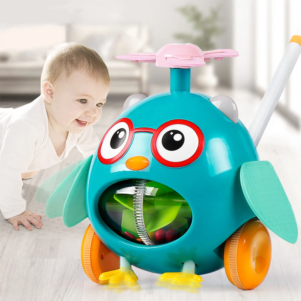 Новинка Лидер продаж детская игрушка ходунок ручной пуш ап самолет Спорт на