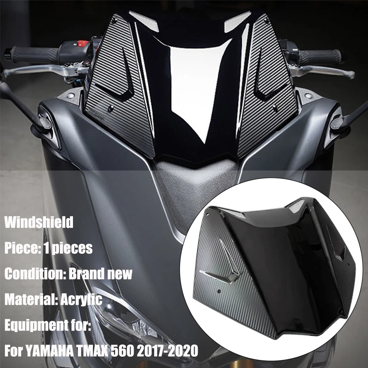 

MTKRACING For YAMAHA TMAX 530 TMAX 560 TMAX530 T-MAX 560 T-MAX530 Motorcycle Front Screen Windshield Fairing Breeze 2017-2020