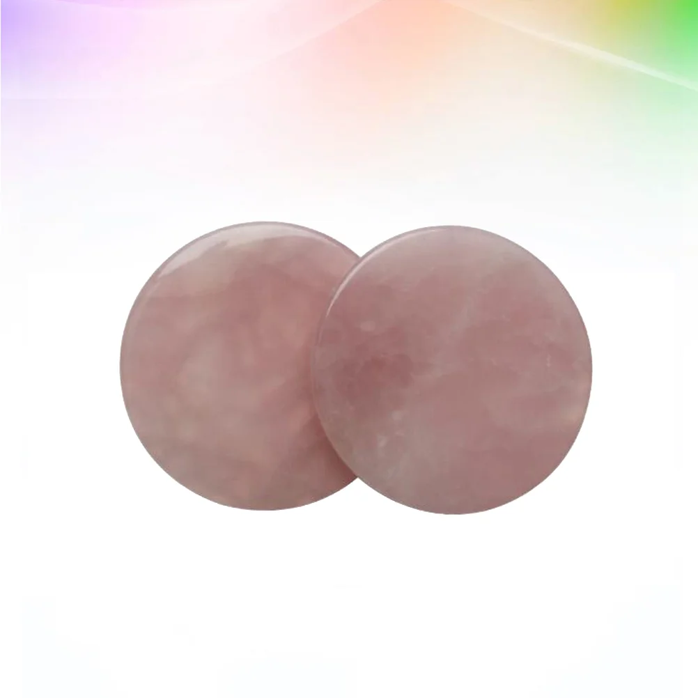 

2pcs Grafted Eyelash Gasket Jade Stones Eyelash Extension Glue Pallet Holder Round Pallet Pad for Ladies Girls )