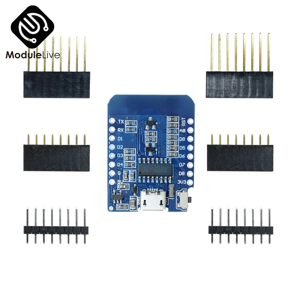 5 шт. детская макетная мини-плата ESP8266 модель CH340G CH340 V2 USB WeMos D1 Mini NodeMCU IOT плата 3 В с