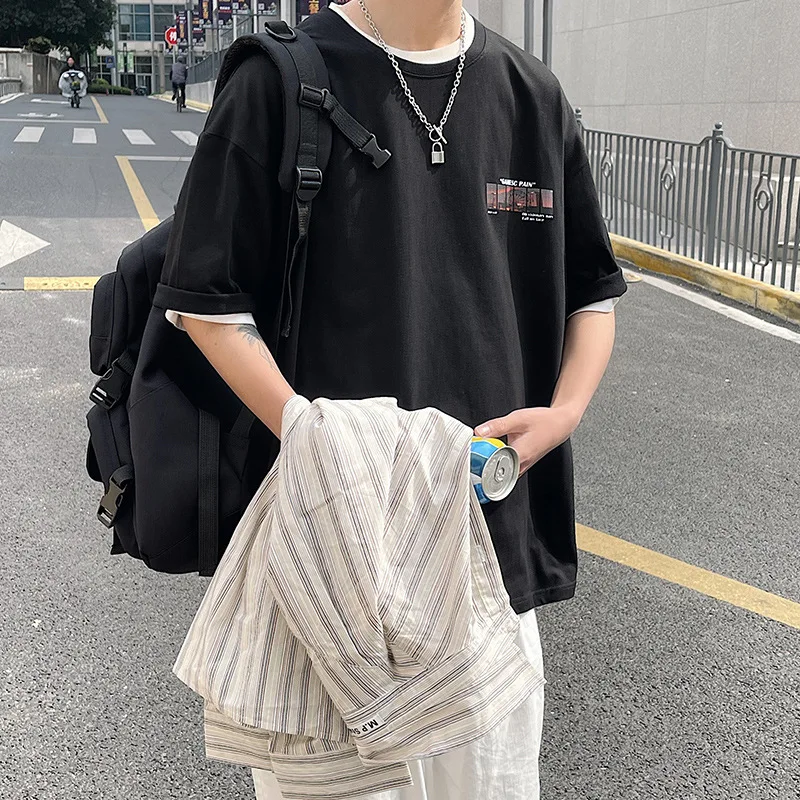 

Men's t-shirt Summer women T shirt Loose Streetwear t shirt fashion Casual youth clothes t-shirt men's Tops Tee Korean Style