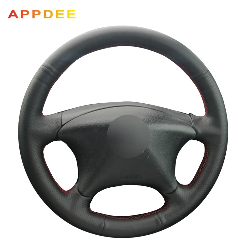 Чехлы на руль Citroen Xsara Picasso 2001-2010 черные чехлы из искусственной кожи Ручное шитье