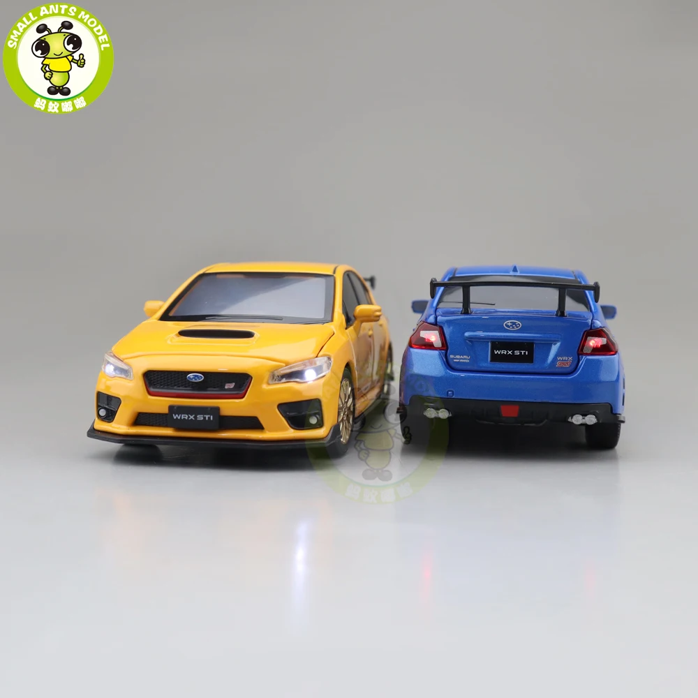 Коллекция 1/32 года JKM Subaru WRX STI со светящимися автомобилями подарки для мальчиков и