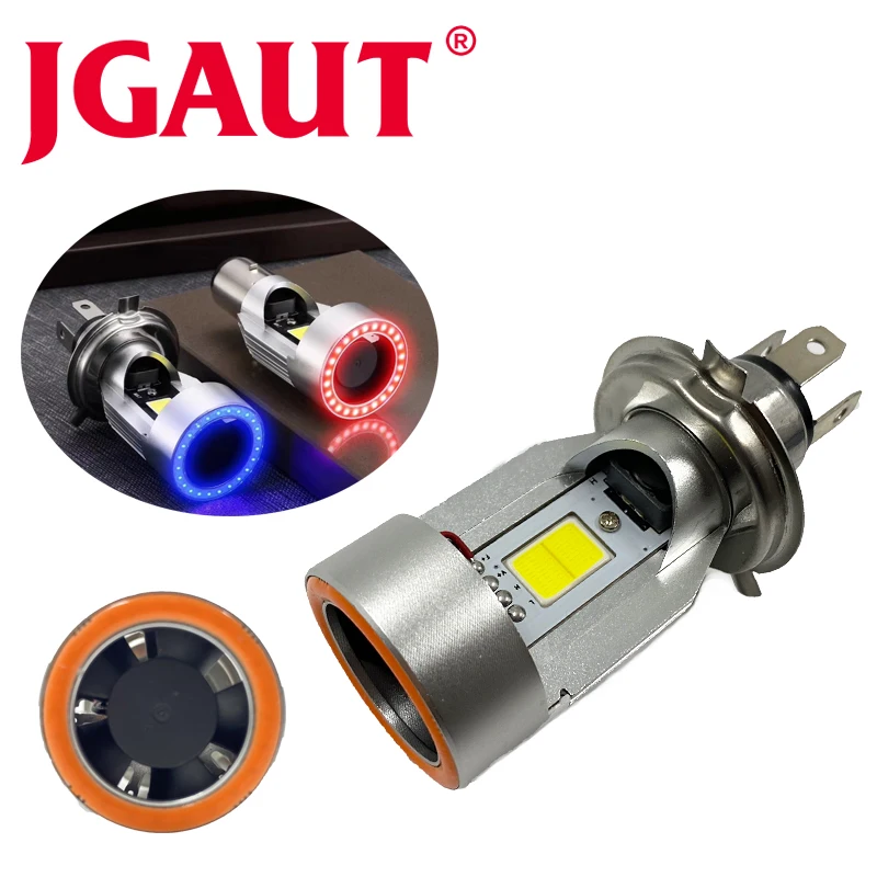 Автомобиль COB мотоциклетные ангельские глаза демон проектор-объектив H6 BA20D H4 HS1 CCFL