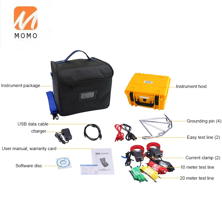 

Electric digital earthing ground resistance meter digital earth resistance tester electric clamp earth resistance meter